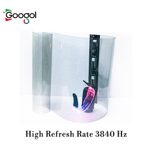 ฟิล์มกระจก <span class=keywords><strong>LED</strong></span> แบบบางเฉียบมีความยืดหยุ่นสำหรับติดผนังวิดีโอ <span class=keywords><strong>LED</strong></span> ติดผนังหน้าจอ <span class=keywords><strong>LED</strong></span> แบบบางมากติดผนังแบบ P8 - Product Image 2