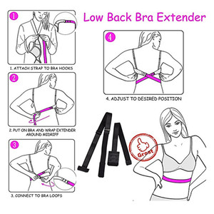 Adaptateur bas du dos extension de soutien-gorge avec 1 <span class=keywords><strong>crochet</strong></span> bretelles de soutien-gorge de remplacement élastique réglable amovible multicolore couleur - Product Image 5