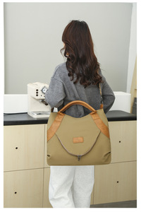 Brand <b>Large</b> Pocket Casual Tote Women's Handbag Shoulder Handbags <b>Canvas</b> Leather Capacity <b>Bags</b> for Women - Product Image 5