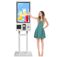 Terminal de Autoservicio con Pantalla Táctil de 27 Pulgadas para Pedidos y Pagos en Restaurantes, Kiosco con Impresora, Cámara y Escáner