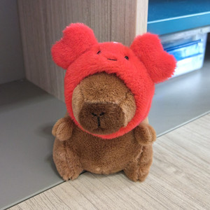 ของเล่นตุ๊กตายัดนุ่นรูปสัตว์ Capybara พวงกุญแจสุดน่ารัก - Product Image 1