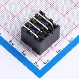 DB2ERHB-3.81-2*4P-BK Plug-in Terminal Block Bent Lead Through Hole,P=3.81mm Board-to-Board / Socket - Closed 2x4P 3.81mm Black - Product Image 2