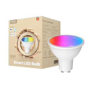 Tuya Matter WiFi Smart Bulb Dimmable Led Light 16 Million RGB Colors GU10 Lamp Voice Control Alexa Google Home