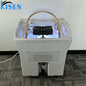 Kisen Eco-Friendly <b>Head</b> Spa Basin Lightweight Portable Japanese <b>Style</b> Design Shampoo Sink Salon Mobile Bowl with 60L Water tank - Product Image 4