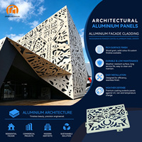 Panneau de façade en aluminium découpé CNC, design artistique personnalisé, revêtement mural pour musée d'art, bâtiment commercial