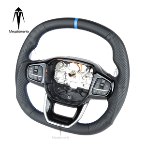 พวงมาลัยหุ้มหนังแท้แบบสั่งทำพิเศษสำหรับ Ford Transit Tourneo C-MAX Kuga St V348 Mk8 ปี 2018 2019 <span class=keywords><strong>2021</strong></span> 2022 2023 - Product Image 6