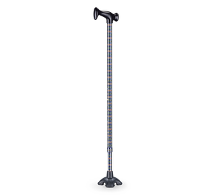 Heavy Duty Large Four-Prong Rubber Cane Base Wide Stable Quad Foot Tip for Elderly Hospital Rehabilitation <b>Walking</b> Stick - Product Image 4