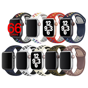 Correa IVANHOE para IWatch Band 7 8 9 10 41 45 40 44 46 42mm Pulsera deportiva transpirable de silicona IWatch Serie 8 7 SE 6 5 3 <span class=keywords><strong>Ultra</strong></span> 49 - Product Image 1