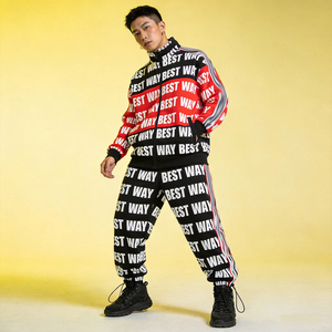 Pantaloni Sportivi Larghi <span class=keywords><strong>da</strong></span> <span class=keywords><strong>Uomo</strong></span> Stile Hip Hop con Logo Personalizzato Stampato per Streetwear - Produzione di Alta Qualità - Product Image 1