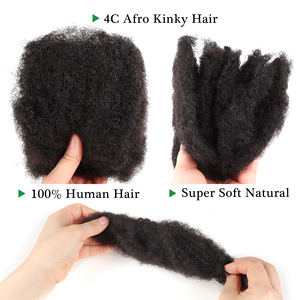 Offerta Speciale: Capelli Umani Afro Kinky Bulk 30g per Intrecciare, Estensioni di Capelli Umani Ricci Naturali Neri - Product Image 2
