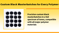 Super Black Masterbatch, teinte personnalisée pour la coloration des moules en plastique