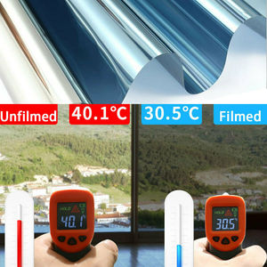 Film adhésif PET 2 mil, vision unidirectionnelle moderne, bleu foncé, réfléchissant, <span class=keywords><strong>protection</strong></span> <span class=keywords><strong>solaire</strong></span>, <span class=keywords><strong>protection</strong></span> de la vie privée, film décoratif pour fenêtres de bâtiment et de <span class=keywords><strong>maison</strong></span> - Product Image 3