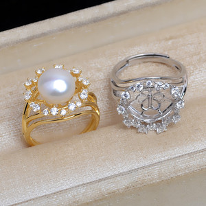 Anillo Abierto de Plata S925, Accesorios de Girasol, Soporte para Anillos DIY, Anillos de Salto Chapados en Oro de 3mm-6mm para Fabricación de Joyería JG5343 - Product Image 1