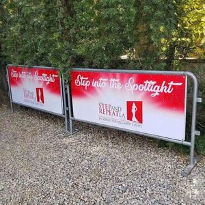 Barrera de Control de Acceso de Tela de Poliéster Tejida, Resistente a la Intemperie, Portátil, de Tamaño Personalizado, para Eventos al Aire Libre - Product Image 6