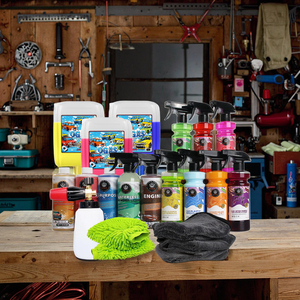 12Pcs Pro Rửa Xe Kit Chanh Hương Thơm Nội Thất/Ngoại Thất Cleaner Set Bánh Xe Động Cơ Chi Tiết Công Cụ OEM/ODM Số Lượng Lớn Chăm Sóc Xe Nguồn Cung Cấp - Product Image 2