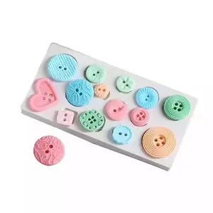 Button Shapes Silicone Mold For Fondant Candy Chocolate Epoxy Resin Sugarcraft Mould Pastry Cake Decorating Kitchen Accessories