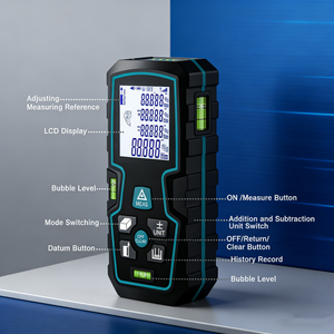 Misuratore Laser 40M Digitale con 2 Livelle a Bolla, Precisione 2mm, Grado di Protezione IP65, Batteria AAA, Commutazione Unità M/In/Ft - Product Image 6