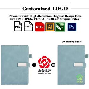 Wholesale Pu Leather Hardcover Personalized Logo Printed Journal <b>Notepad</b> for Promotion Business Gift <b>A5</b> Notebook Custom - Product Image 3
