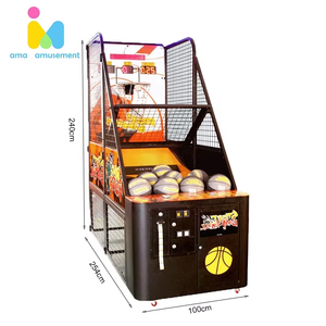 하이 퀄리티 농구 아케이드 머신 높은 점수 도전 동전 작동 아케이드 게임 거리 농구 슈팅 게임기 - Product Image 6