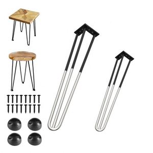 Wholesale 28 Inch Black Hairpin Metal TV Cabinet End <b>Table</b> Furniture <b>Leg</b> 4 Pcs Steel Rods for Dining Hospital Use Cheap Price - Product Image 5