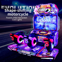 Simulateur de course automobile dynamique 3 joueurs, machine d'arcade à monnayeur avec écran LCD HD pour centres de jeux et salles de divertissement (FEC)