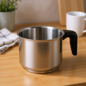 Olla para leche de 1.5 L de acero inoxidable con mango de plástico para uso en la cocina - Product Image 3