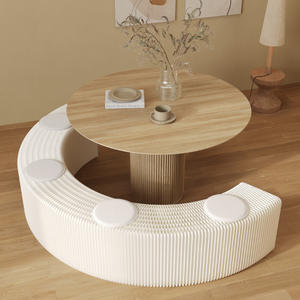 Tabouret pliant télescopique en papier, fabrication directe d'usine, sangle en papier accordéon, canapé rembourré en cuir, tabouret pliant portable multi-personnes - Product Image 5