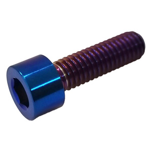สกรูไทเทเนียม GR5 ขนาด M6*20 มม. คุณภาพสูง หัวกลม หกเหลี่ยม แบบมีหัวครอบสีน้ำเงิน ตามมาตรฐาน DIN912 - Product Image 2