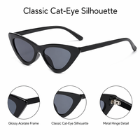 Lunettes de soleil unisexes œil de chat vintage de luxe, petites, en métal, effet miroir, protection UV400, légères, monture complète, multicolores, dorées, forme triangle ovale, magnifiques
