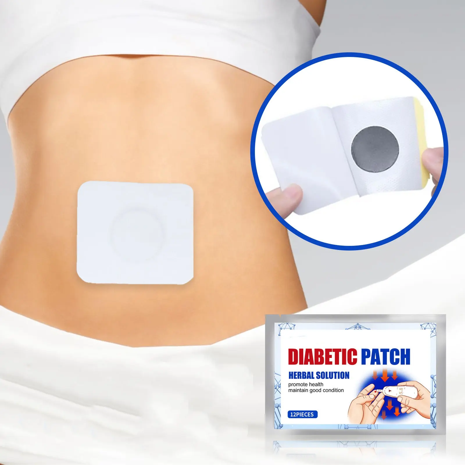 hot sale diabetic patch for lowering blood sugar middle-aged and elderly body health care navel patch