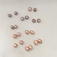 Perles d'eau douce baroques naturelles de haute qualité AAA, en paire, longueur 11 mm, 12-15 mm, avec demi-trou, sans noyau
