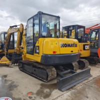 Offre Spéciale : Mini-Excavatrice sur Chenilles Komatsu PC56-7 d'Origine Japonaise, 5 Tonnes, Faible Nombre d'Heures de Fonctionnement