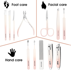 Ensemble professionnel de <span class=keywords><strong>manucure</strong></span> <span class=keywords><strong>et</strong></span> pédicure 12 pièces en acier inoxydable coupe-ongles Kit d'outils de soin des ongles avec étui en cuir de voyage - Product Image 4