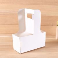 Boîte à emporter en papier kraft pour 2 tasses de café
