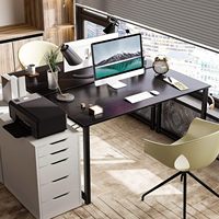 Nouveau modèle de configuration de jeu Table de travail Ordinateur PC Bureau Bureau à domicile Tables métalliques Ergonomique PC Mesa Bureau de jeu pour joueur