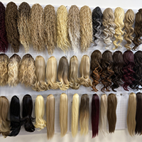 Extensions de cheveux synthétiques Julianna Kanekalon Futura Fiber, queues de cheval bouclées birmanes à enrouler avec pince à griffes et cordon de serrage