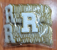 Juya — lettres de l'alphabet brodées, collection 26 pièces, haute qualité, badge