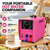 Chauffe-eau au gaz GPL portable 6 kW, chauffage instantané, chauffe-eau de douche extérieur pour le camping, le camping-car, avec pompe à eau