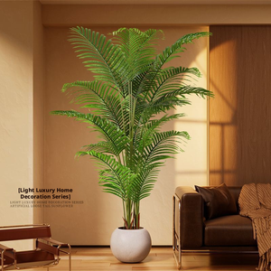 Grand palmier artificiel réaliste en pot pour décoration intérieure et extérieure, maison, bureau, verdure tropicale, vente en gros, 150 cm - Product Image 2