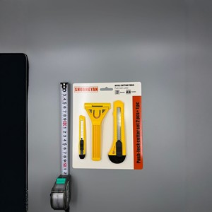 Shuangyan Utility <b>Knife</b> Set 18mm Push <b>Lock</b> Cutter With Scraper For Office And Home Use - Product Image 1