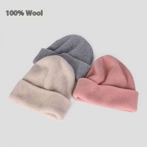 2025 New Arrival High Quality 100% Wool Knitted <b>Hat</b> Autumn Winter Warm Outdoor Fashion Solid Color Beanie <b>Hat</b> <b>for</b> Men Women - Product Image 1