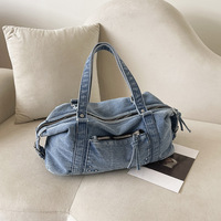 Sacs en jean 2026 pour femmes – Grande capacité, décontracté, sac à bandoulière en jean avec fermeture éclair et patchwork