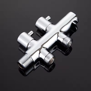FEIDU Meilleures ventes Douchette WC en acier inoxydable avec <span class=keywords><strong>double</strong></span> <span class=keywords><strong>sortie</strong></span> d'eau, Robinet 2 voies, Robinet d'angle et Support de <span class=keywords><strong>douche</strong></span> - Product Image 4
