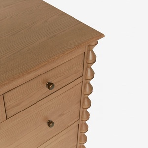 Высококачественная мебель для спальни, современный французский однотонный дубовый комод с 8 ящиками - Product Image 4