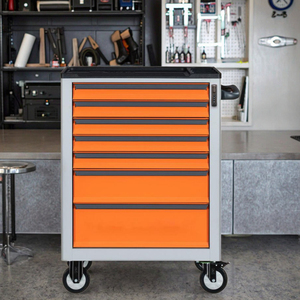 Armoire à outils en acier robuste à 7 tiroirs sur roulettes pour atelier et garage, personnalisable, OEM, armoires à outils pour réparation automobile - Product Image 1