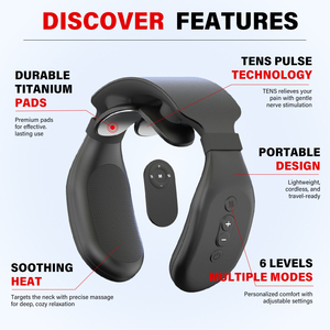 Smart <strong>Portable</strong> Electric <strong>TENS</strong> Timing Control Heating Massager with USB/Battery for Neck and Shoulders Cervical Spine Massage - Product Image 2