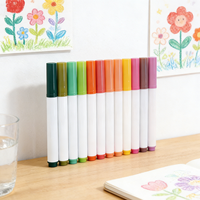 Stylos à aquarelle lavables 24 couleurs, non toxiques, écologiques, encre fluide, marqueurs artistiques pour enfants, étudiants, fournitures de dessin