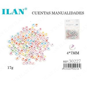 Perline Ilan con numeri 4x7mm per lavori artigianali 17g - Product Image 1