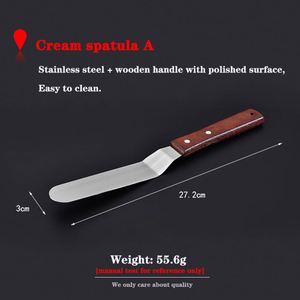 Plateau tournant à gâteau en acier inoxydable, 2 spatules à glaçage, 3 lisseurs, support rotatif blanc, fournitures de décoration de pâtisserie Superfit - Product Image 5