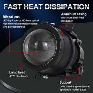 3.0 Inch Bi <b>LED</b> Fog Lamp Driving <b>Light</b> Yellow White Low High Beam 45W <b>Led</b> <b>Projector</b> Fog <b>Lights</b> Retrofit Fog <b>Lights</b> - Product Image 5